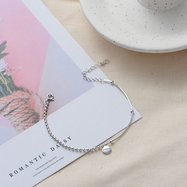 s925 sterling silver doudou letter bracelet anklet student net red japan korea simple ins small design lucky, Red;blue
s925 sterling silver doudou letter bracelet anklet student net red japan korea simple ins small design lucky, Red;blue