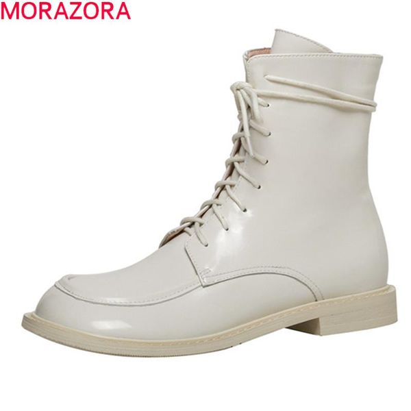 boots morazora 2021 genuine leather low heel square toe lace up women autumn winter ankle for woman black brown
boots morazora 2021 genuine leather low heel square toe lace up women autumn winter ankle for woman black brown