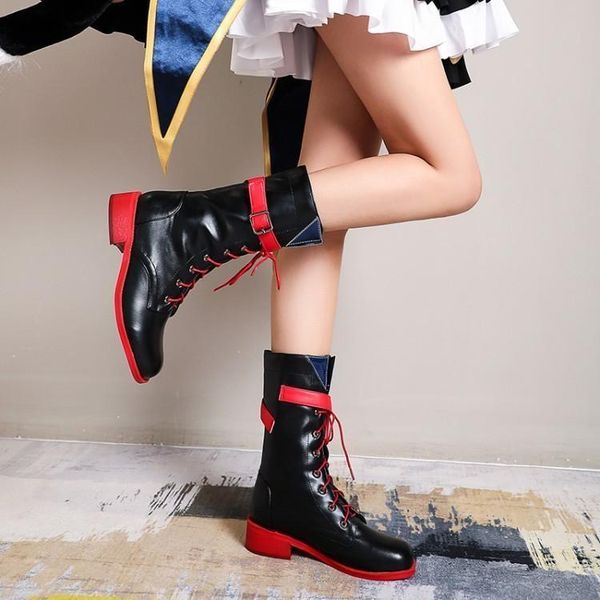 boots 2021 female dr spring large british style high red line versatile motorcycle, Black
boots 2021 female dr spring large british style high red line versatile motorcycle, Black