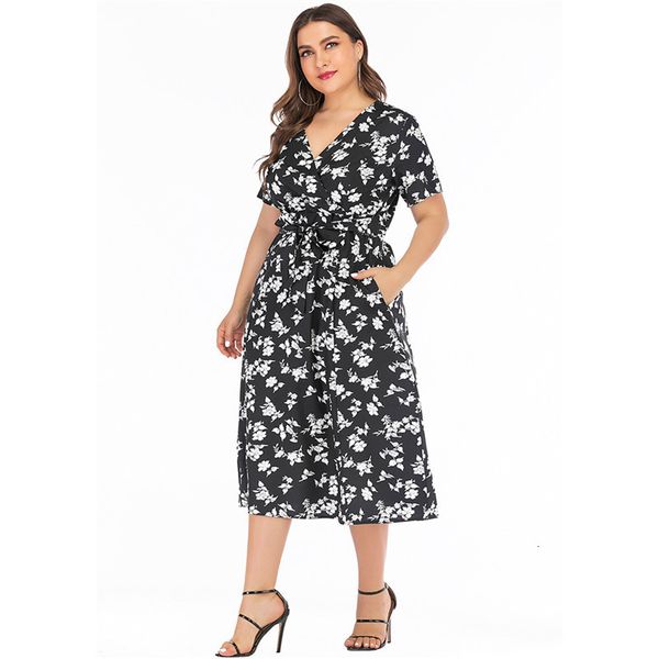 size large floral printing women's clothes summer short midi dress tamz9117 uyg2, Black;gray
size large floral printing women's clothes summer short midi dress tamz9117 uyg2, Black;gray