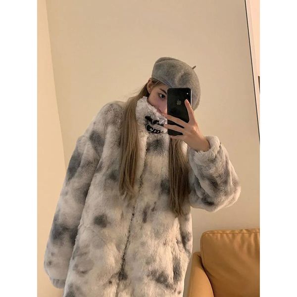 women's fur & faux 2021 streetwear tie-dye jacket woman winter thick cotton liner plush warm coat korean harajuku fashion women, Black
women's fur & faux 2021 streetwear tie-dye jacket woman winter thick cotton liner plush warm coat korean harajuku fashion women, Black