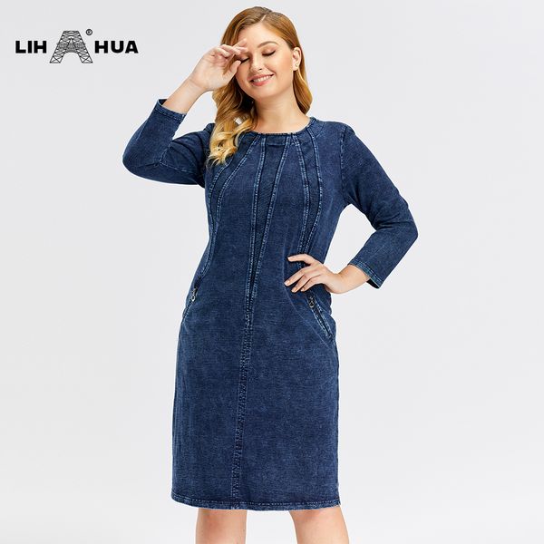 lih hua women's plus size denim dress premium stretch denim slim fit dress casual dress with shoulder pads 210302, Black;gray
lih hua women's plus size denim dress premium stretch denim slim fit dress casual dress with shoulder pads 210302, Black;gray