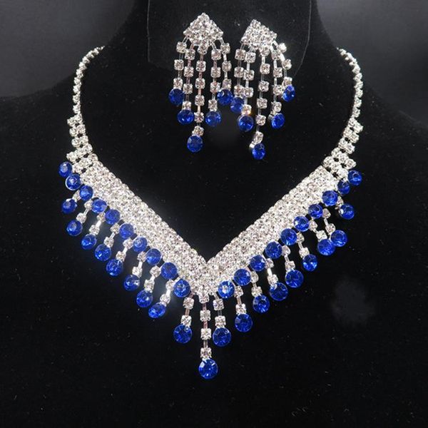 earrings & necklace luxury female blue crystal jewelry set charm silver color dangle earring for women dainty zircon stone wedding chain 
earrings & necklace luxury female blue crystal jewelry set charm silver color dangle earring for women dainty zircon stone wedding chain