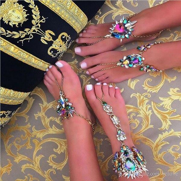 cgjxs 2017 ankle bracelet wedding barefoot sandals bearetail foot jewelry pie leg chain female boho crystal anklet new fashion, Red;blue
cgjxs 2017 ankle bracelet wedding barefoot sandals bearetail foot jewelry pie leg chain female boho crystal anklet new fashion, Red;blue