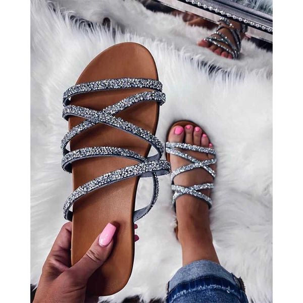 sandals 2021 summer women rhinestone flat fashion ladies party shoes glitter cross straps slides open toe, Black
sandals 2021 summer women rhinestone flat fashion ladies party shoes glitter cross straps slides open toe, Black