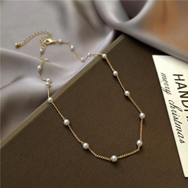 chokers vintage pearl choker necklaces for women 2021 metal chain necklace fashion beads wedding jewelry gift, Golden;silver
chokers vintage pearl choker necklaces for women 2021 metal chain necklace fashion beads wedding jewelry gift, Golden;silver