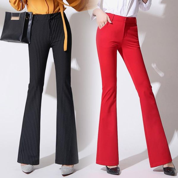 women's pants & capris autumn plus size xxl high waist stripe women fashion spring ol flare pant trousers work long female, Black;white
women's pants & capris autumn plus size xxl high waist stripe women fashion spring ol flare pant trousers work long female, Black;white