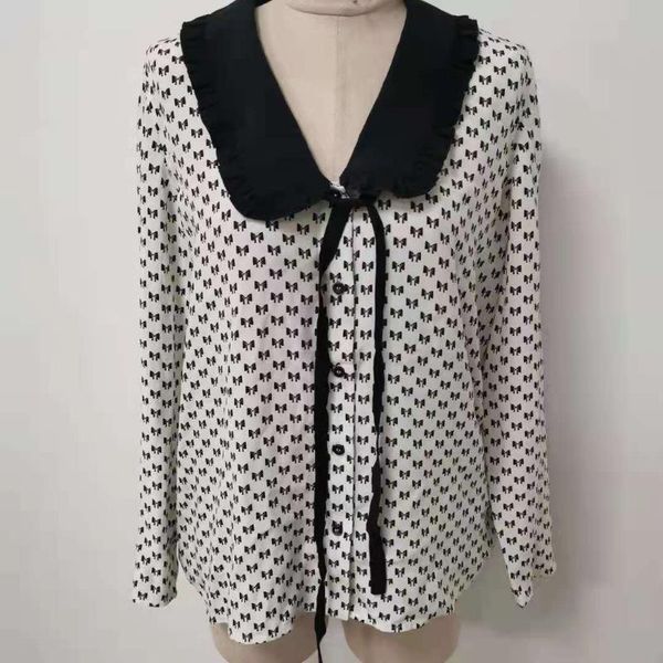 women's blouses & shirts 2021 autumn and winter bow-knot printed lace-up long-sleeved shirt women blouse, White
women's blouses & shirts 2021 autumn and winter bow-knot printed lace-up long-sleeved shirt women blouse, White