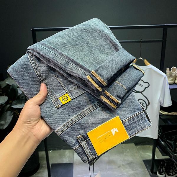men's jeans korean classic men casual mid-rise straight denim long pants comfortable trousers loose fit brand menswear man's, Blue
men's jeans korean classic men casual mid-rise straight denim long pants comfortable trousers loose fit brand menswear man's, Blue