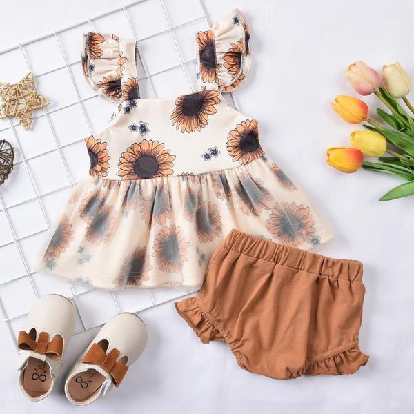 0-12m born baby girls clothes sets sunflowers print mesh lace sleeve shorts clothing, White
0-12m born baby girls clothes sets sunflowers print mesh lace sleeve shorts clothing, White