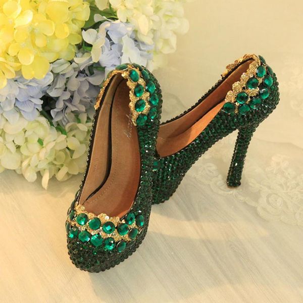 dress shoes green women wedding high heels 12cm platform pumps diamond bridal sequins footwear big size 43, Black
dress shoes green women wedding high heels 12cm platform pumps diamond bridal sequins footwear big size 43, Black