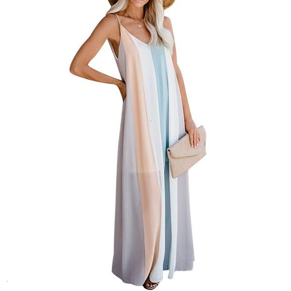 2021 summer stripe sleeveless long v-neck clothes for women casual spaghetti floor length ladies zqk0, Black;gray
2021 summer stripe sleeveless long v-neck clothes for women casual spaghetti floor length ladies zqk0, Black;gray