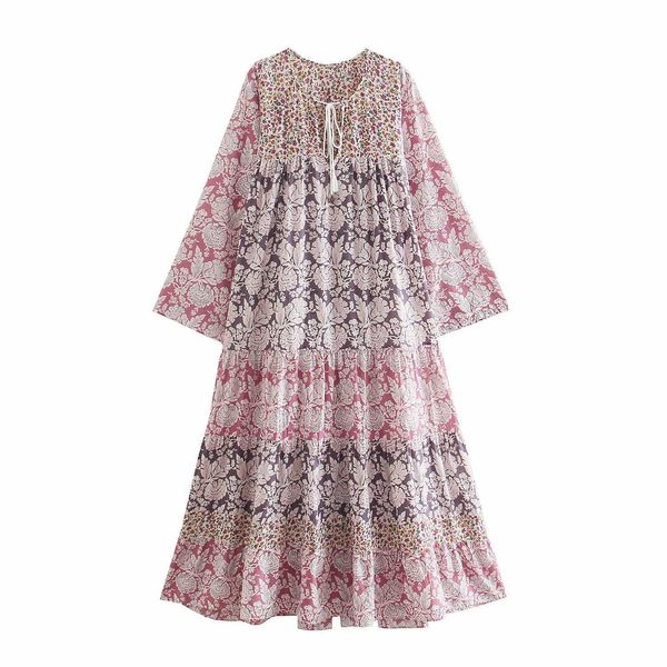 summer dress women long sleeves elegant casual fashion chic lady patchwork boho dress woman maxi dresses robe femme 210709, Black;gray
summer dress women long sleeves elegant casual fashion chic lady patchwork boho dress woman maxi dresses robe femme 210709, Black;gray