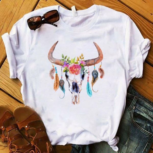 bull leopard skull flower women t shirt retro animal heifer tee harajuku graphic lady, White
bull leopard skull flower women t shirt retro animal heifer tee harajuku graphic lady, White