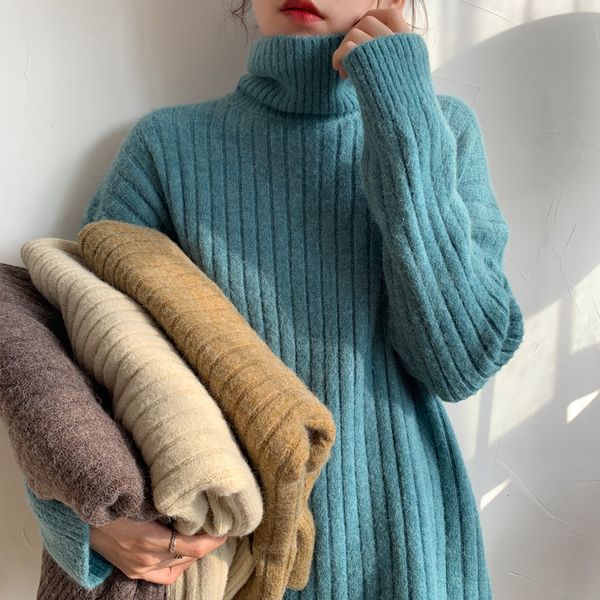 2021 new 4 colors winter women turtleneck sweater casual female knitted warm pullovers thickness solid color loose knitwear 7jbg, White;black
2021 new 4 colors winter women turtleneck sweater casual female knitted warm pullovers thickness solid color loose knitwear 7jbg, White;black