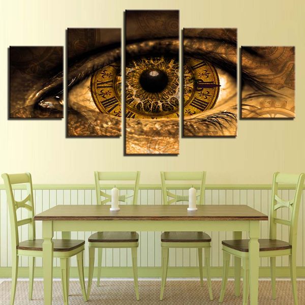 5 pieces hd print canvas paintings abstract clock in the eyes home decor modular pictures for living room wall posters(no frame)
5 pieces hd print canvas paintings abstract clock in the eyes home decor modular pictures for living room wall posters(no frame)