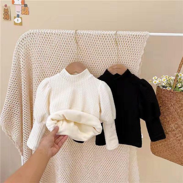 pullover girls plus velvet bottoming shirt autumn and winter clothes high neck thick baby long sleeves princess, Blue
pullover girls plus velvet bottoming shirt autumn and winter clothes high neck thick baby long sleeves princess, Blue