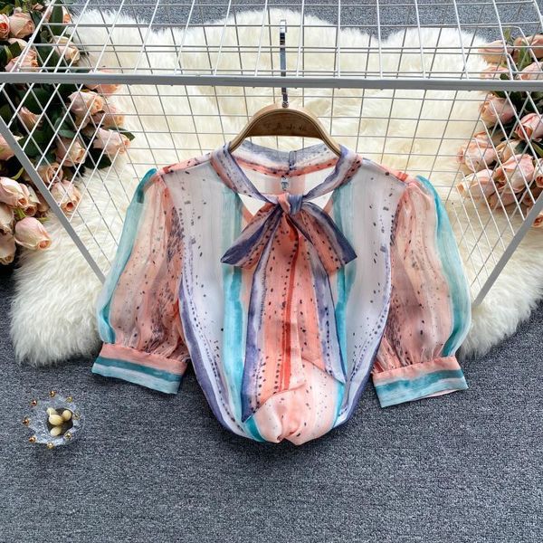 women's blouses & shirts singreiny women design print blouse sweet bow collar puff sleeve casual summer korean fashion streetwear chif, White
women's blouses & shirts singreiny women design print blouse sweet bow collar puff sleeve casual summer korean fashion streetwear chif, White