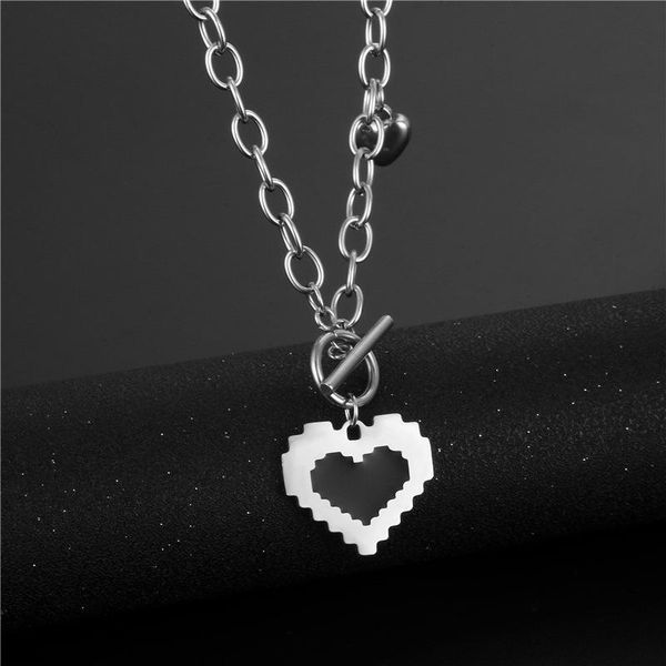 pendant necklaces personalized black oil dripping heart necklace, hip-hop pendant, stainless steel heart-shaped clavicle chain for women, Silver
pendant necklaces personalized black oil dripping heart necklace, hip-hop pendant, stainless steel heart-shaped clavicle chain for women, Silver