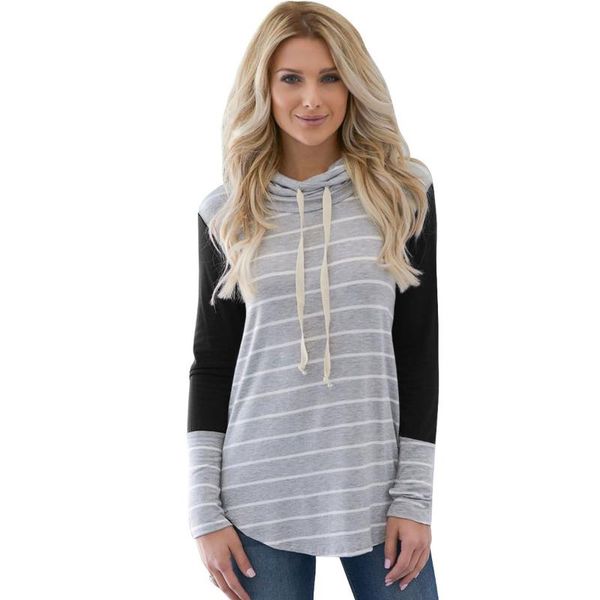 woman sweatshirt spring 2021 new hooded striped autumn long sleeve hoodies pullover casual hoodie gothic plus size women, Black
woman sweatshirt spring 2021 new hooded striped autumn long sleeve hoodies pullover casual hoodie gothic plus size women, Black