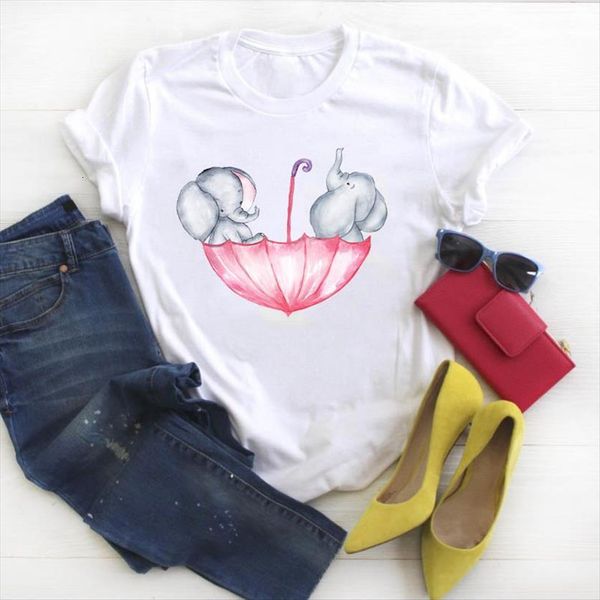 elephant cute summer tees women printed graphic clothes kawaii short sleeve female t, White
elephant cute summer tees women printed graphic clothes kawaii short sleeve female t, White