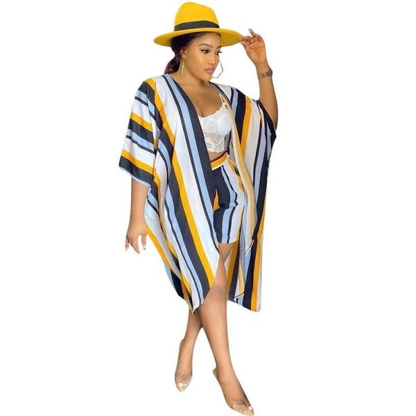 women's tracksuits women summer striped print two pieces set elegant ladies fashion casual loose beach wear short sleeve x-long shirt, Gray
women's tracksuits women summer striped print two pieces set elegant ladies fashion casual loose beach wear short sleeve x-long shirt, Gray