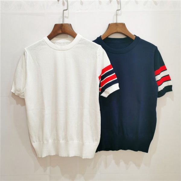 summer new tb college style four bar round ice thin loose casual sweater women's fashion, White
summer new tb college style four bar round ice thin loose casual sweater women's fashion, White