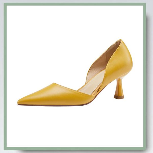 pumps formal shoes concise style cow leather pointed toe shallow mid thin heel 3 colors daily office work shoes women, Black
pumps formal shoes concise style cow leather pointed toe shallow mid thin heel 3 colors daily office work shoes women, Black