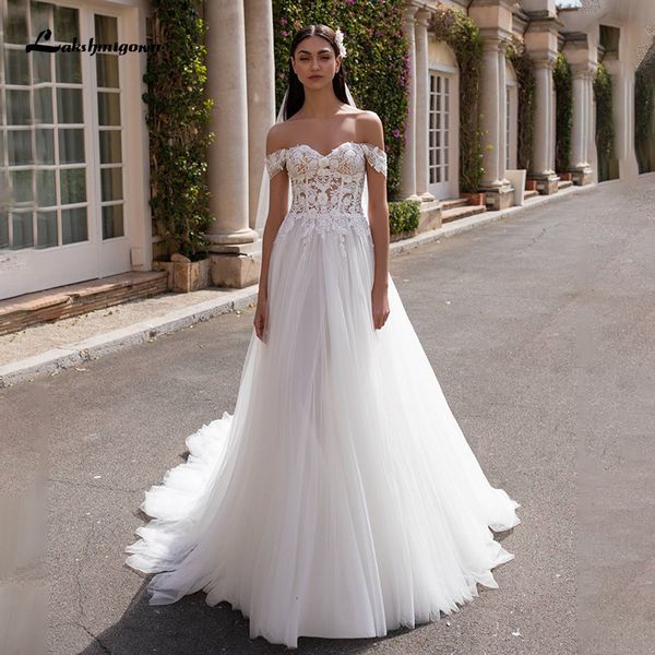 2021 new princess es sweetheart beach bridal gown off the shoulder lace up back boho wedding gowns robe de marie nm1c, White
2021 new princess es sweetheart beach bridal gown off the shoulder lace up back boho wedding gowns robe de marie nm1c, White