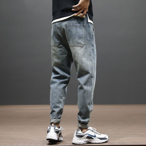 2021 new korean style fashion men jeans retro blue loose fit denim harem pants streetwear vintage designer wide leg trousers t3
2021 new korean style fashion men jeans retro blue loose fit denim harem pants streetwear vintage designer wide leg trousers t3