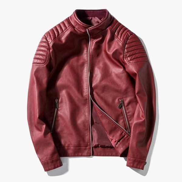 men's fur & faux stand collar jacket 2021 striped washed large size casual pu leather jackets fashion trendy motorcycle suit, Black
men's fur & faux stand collar jacket 2021 striped washed large size casual pu leather jackets fashion trendy motorcycle suit, Black