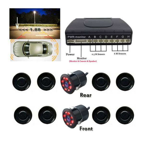 car rear view cameras& parking sensors dual channel video 8 reverse radar system ir waterproof front & camera for monitor dvd
car rear view cameras& parking sensors dual channel video 8 reverse radar system ir waterproof front & camera for monitor dvd