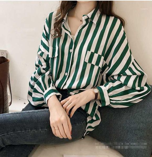 fashion women shirts casual blouse plus size chiffon strip printed loose long sleeve summer full shirt office lady women's blouses &, White
fashion women shirts casual blouse plus size chiffon strip printed loose long sleeve summer full shirt office lady women's blouses &, White