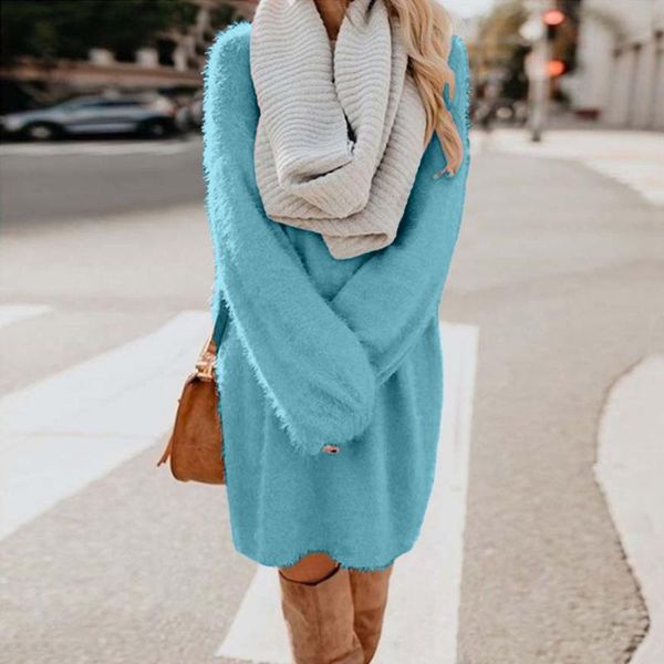 casual dresses fashion autumn winter warm plush fleece mini dress women o-neck mid-length loose sweater vestido, Black;gray
casual dresses fashion autumn winter warm plush fleece mini dress women o-neck mid-length loose sweater vestido, Black;gray