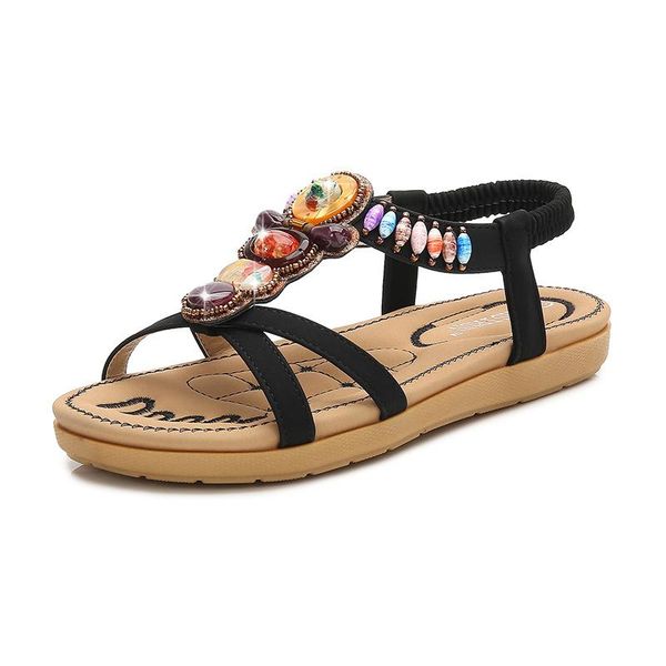 sandals women genuine leather flat heel shoes sweet trend for beading slip-on bohemian ladies zy419, Black
sandals women genuine leather flat heel shoes sweet trend for beading slip-on bohemian ladies zy419, Black