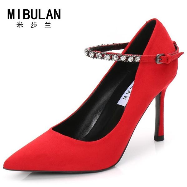 dress shoes 2021 fashion spring and autumn diamond buckle strap flock 9cm party pumps, women's wedding heels 34-41, Black
dress shoes 2021 fashion spring and autumn diamond buckle strap flock 9cm party pumps, women's wedding heels 34-41, Black