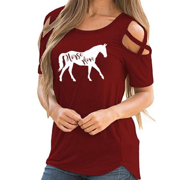 women's t-shirt cartoon horse mom letters print shirt female harajuku off shoulder funny mother gift vintage women hollow femme, White
women's t-shirt cartoon horse mom letters print shirt female harajuku off shoulder funny mother gift vintage women hollow femme, White