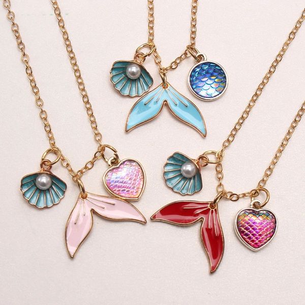 fashion pink/blue/red mermaid tail pendant necklace for kids girls charm jewelry gold color chain choker for party gift, Red;brown
fashion pink/blue/red mermaid tail pendant necklace for kids girls charm jewelry gold color chain choker for party gift, Red;brown