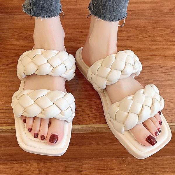 slippers rimocy summer woven women 2021 square toe comfortable soft platform sandals woman fashion solid color beach slides shoe, Black
slippers rimocy summer woven women 2021 square toe comfortable soft platform sandals woman fashion solid color beach slides shoe, Black