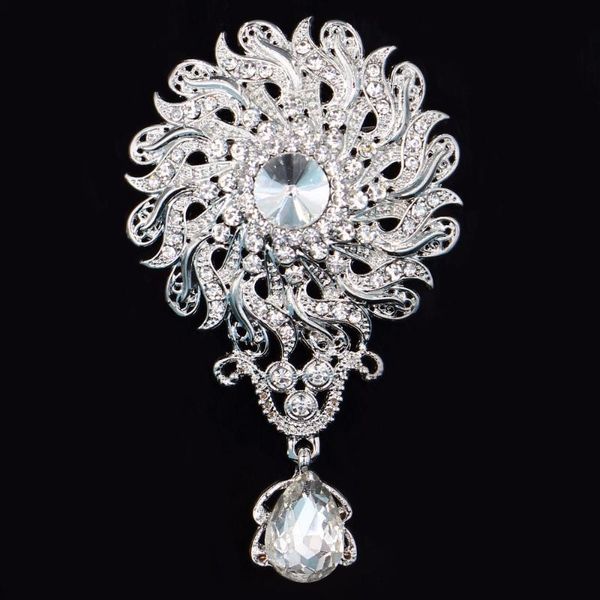 pins, brooches diezi luxury white crystal water drop for wedding women party dress silver color rhinestone bridal bouquet brooch pins, Gray
pins, brooches diezi luxury white crystal water drop for wedding women party dress silver color rhinestone bridal bouquet brooch pins, Gray
