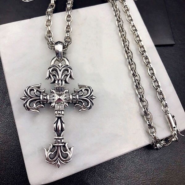 design jewelry croix flame cross necklace men's women's same cross pendant old and versatile, Silver
design jewelry croix flame cross necklace men's women's same cross pendant old and versatile, Silver