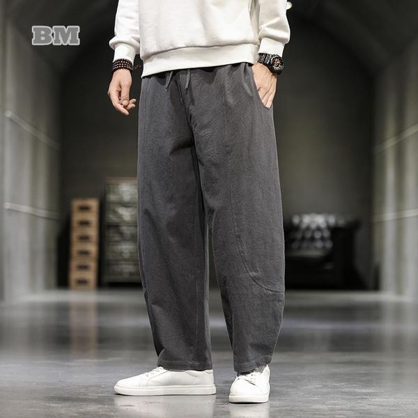 men's pants 2021 chinese style linen thin cropped trousers male plus size sports straight harem men clothing harajuku casual, Black
men's pants 2021 chinese style linen thin cropped trousers male plus size sports straight harem men clothing harajuku casual, Black