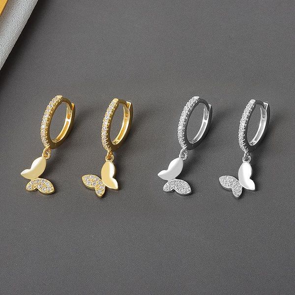 hoop & huggie women's fashion cute small earrings with butterfly shiny crystal zircon golden/white earring huggies jewelry gift, Golden;silver
hoop & huggie women's fashion cute small earrings with butterfly shiny crystal zircon golden/white earring huggies jewelry gift, Golden;silver