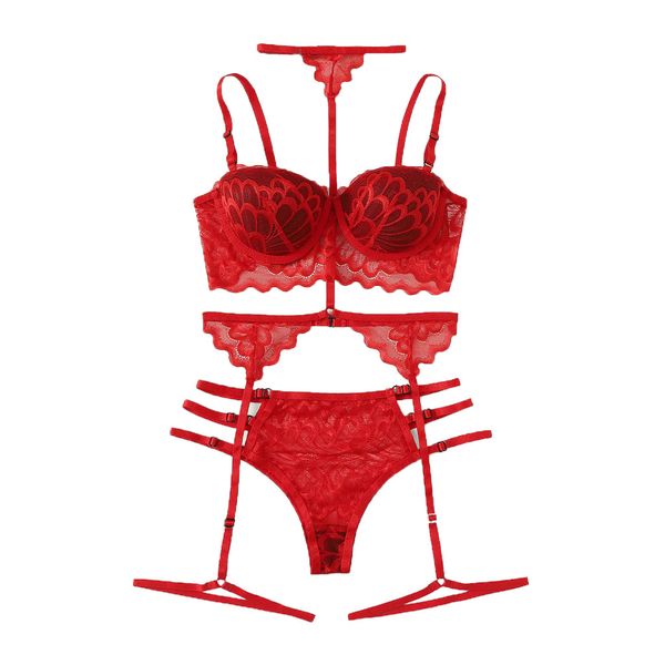 3pieces/lot floral lace embroidery women underwear exquisite lingerie bra+garter+briefs set soft comfortable ligerie lenceria, Red;black
3pieces/lot floral lace embroidery women underwear exquisite lingerie bra+garter+briefs set soft comfortable ligerie lenceria, Red;black