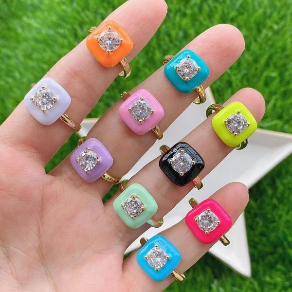 10pcs, fashion cute enamel square for women gold color crystal zircon finger rings female 2021 jewelry gift, Slivery;golden
10pcs, fashion cute enamel square for women gold color crystal zircon finger rings female 2021 jewelry gift, Slivery;golden