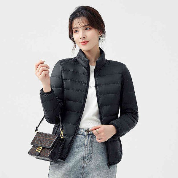 high end down et women 2021 light and thin foreign style stand collar women's hoodless solid color short top, Black
high end down et women 2021 light and thin foreign style stand collar women's hoodless solid color short top, Black