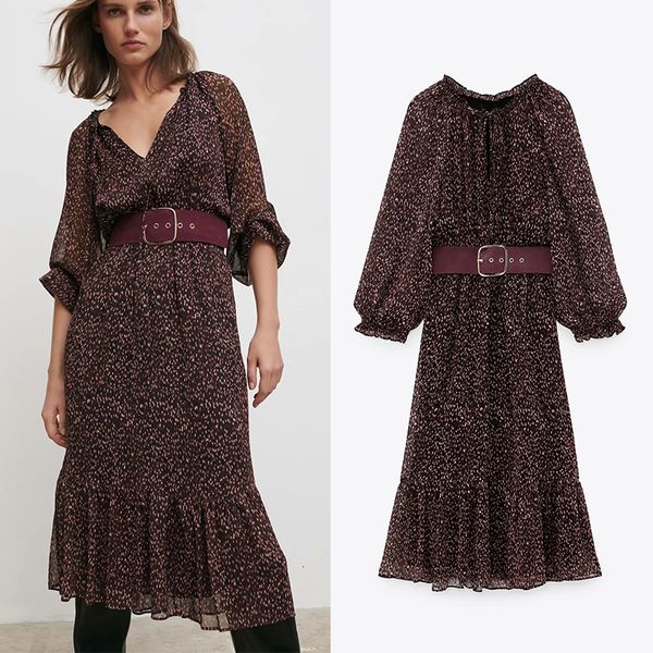 2021 new fashion summer contrast belt floral retro printed women v-neck long sleeve midi woman elegant es oml8, Black;gray
2021 new fashion summer contrast belt floral retro printed women v-neck long sleeve midi woman elegant es oml8, Black;gray