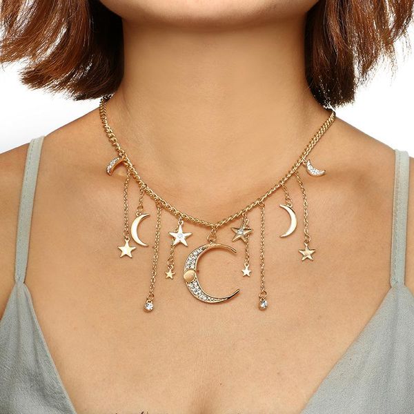 pendant necklaces doreen box fashion alloy rhinestone star moon tassel chain long single layer sweet necklace engagement party jewelry, Silver
pendant necklaces doreen box fashion alloy rhinestone star moon tassel chain long single layer sweet necklace engagement party jewelry, Silver