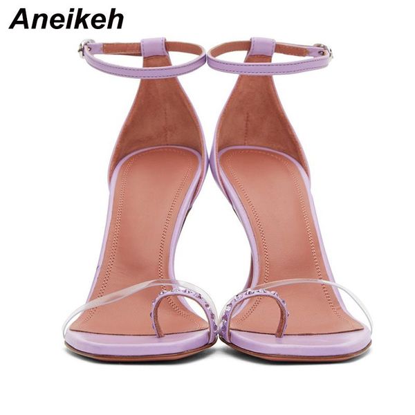 sandals aneikeh 2021 women's shoes spike heels open party shallow classics pu ankle-wrap buckle strap cover heel solid purple white, Black
sandals aneikeh 2021 women's shoes spike heels open party shallow classics pu ankle-wrap buckle strap cover heel solid purple white, Black