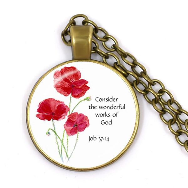 pendant necklaces job 37:14 consider the wondersul works of god bible verses nursery verse necklace fashion jewelry religion christian, Silver
pendant necklaces job 37:14 consider the wondersul works of god bible verses nursery verse necklace fashion jewelry religion christian, Silver